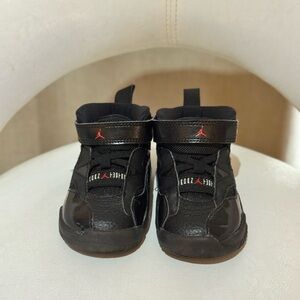 Jordan Kids Black Sneakers with Red Accents
